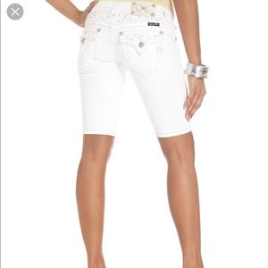 New With Tags Miss Me White Bermuda